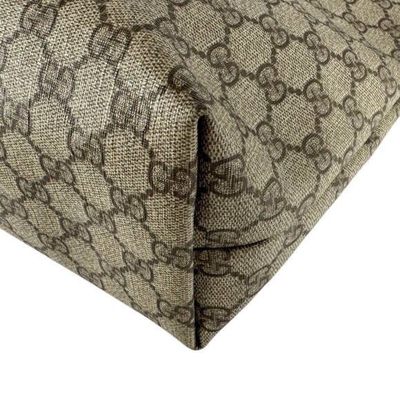 Auth GUCCI GG Supreme Handbag Tote Bag Brown PVC - Picture 6 of 16